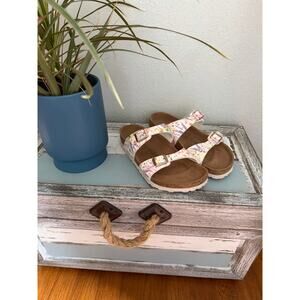 New with A box, Birkenstock Vegan Floral Sidney Regular, size 36